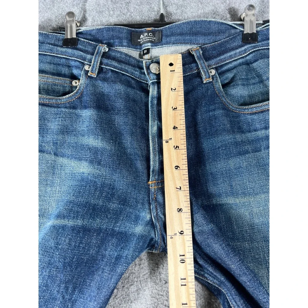 APC New Standard Jean Classique Mens 31 Indigo Blue Straight Leg Selvedge Denim